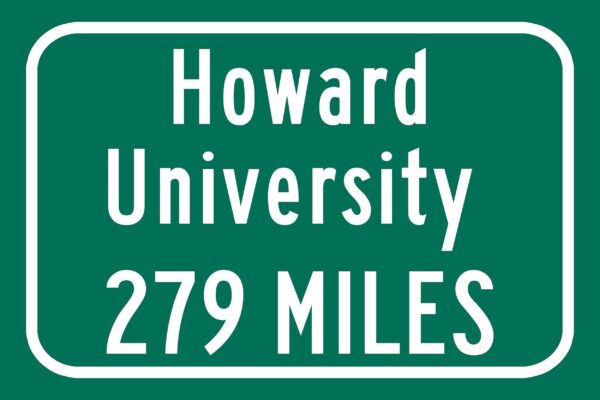 Howard University / Custom College Highway Distance Sign / Howard Bison / Washington DC / - Image 2