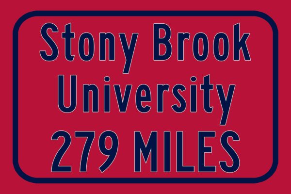 Stony Brook University / Custom College Highway Distance Sign / Stony Brook University / Stony Brook University Seawolves/ Stony Brook NY - Image 3