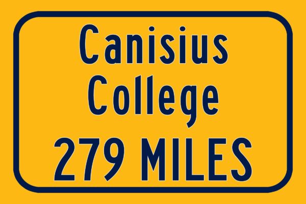 Canisius College / Custom College Highway Distance Sign / Canisius Golden Griffins / Buffalo New York / - Image 3