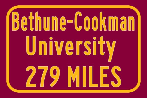 Bethune-Cookman University / Custom College Highway Distance Sign / Bethune-Cookman Wildcats / Daytona Beach Florida / - Image 3