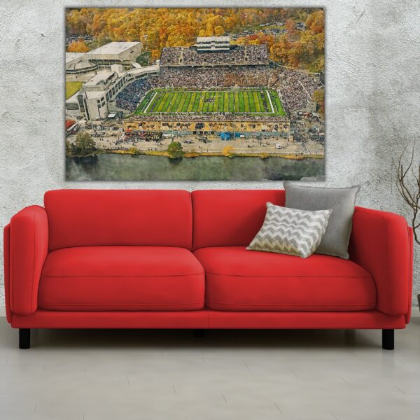 Army Black Knights, Michie Stadium , Watercolor Digital Sketch Print Canvas Print, Army Football, United States Military Academy - Image 2