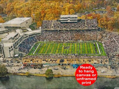Army Black Knights, Michie Stadium , Watercolor Digital Sketch Print Canvas Print, Army Football, United States Military Academy