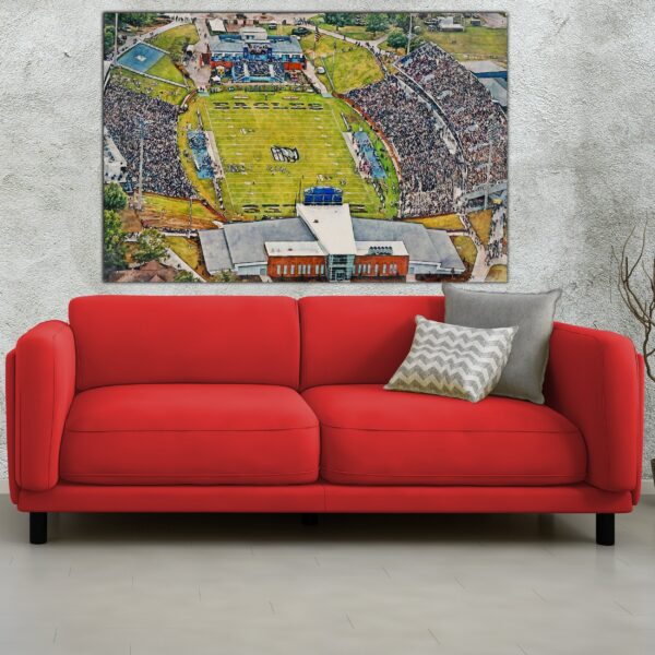 Georgia Southern Eagles, Allen E. Paulson Stadium  , Watercolor Digital Sketch Print Canvas Print, Statesboro Georgia, Georgia Southern Uni - Image 2
