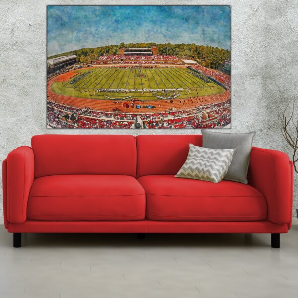 Richmond Spiders, E. Claiborne Robins Stadium , Watercolor Digital Sketch Print Canvas Print, Richmond Virginia, University of Richmond - Image 2