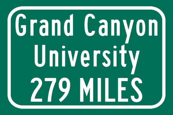 Grand Canyon University / Custom College Highway Distance Sign / Grand Canyon Antelopes / Phoenix Arizona - Image 2