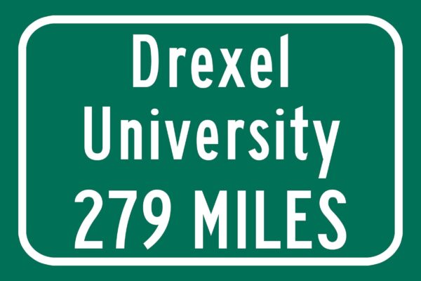 Drexel University / Custom College Highway Distance Sign / Drexel Dragons / Philadelphia , Pennsylvania/ - Image 2