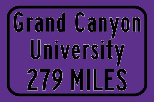 Grand Canyon University / Custom College Highway Distance Sign / Grand Canyon Antelopes / Phoenix Arizona - Image 3