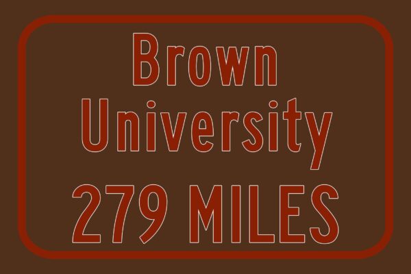 Brown University / Custom College Highway Distance Sign /Brown Bears / Providence Rhode Island / - Image 3