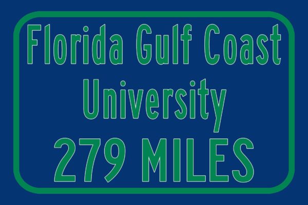 Florida Gulf Coast University / Custom College Highway Distance Sign / Florida Gulf Coast University/ Florida Gulf Coast Eagles, Fort Myers - Image 3