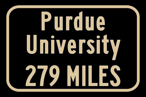 Purdue University Boilermakers Custom College Highway Distance sign / Purdue University Boilermaker Highway sign - Image 2