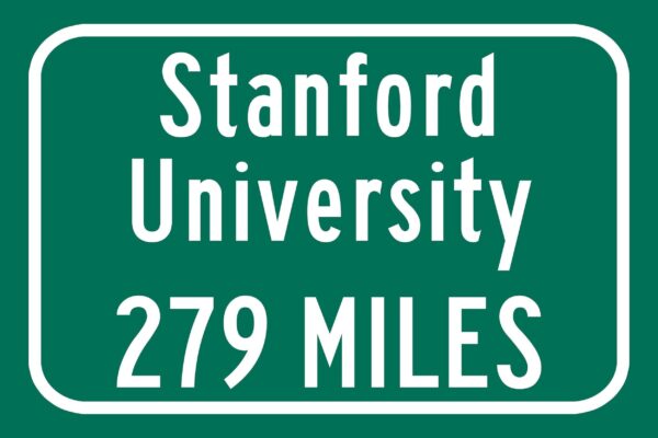 Stanford University / Custom College Highway Distance Sign / Stanford California / Stanford Cardinal / - Image 2
