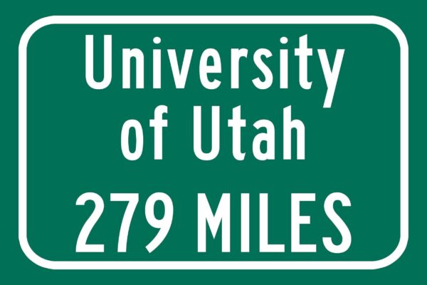 The University of Utah / Custom College Highway Distance Sign / Salt Lake City Utah / Utah Utes - Image 2