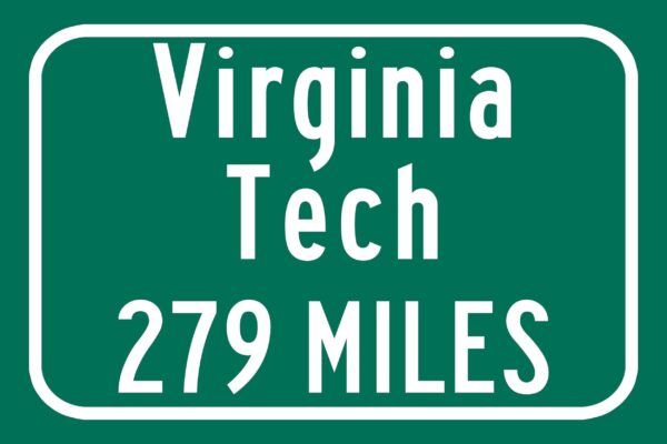 Virginia Tech Custom College Highway Distance sign / Virginia Tech Hokies / Blacksburg / Virginia Tech decor - Image 2