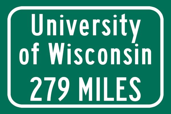 University of Wisconsin Badgers Sign/ Custom College Highway Distance sign /University of Wisconsin Badgers Madisco - Image 3