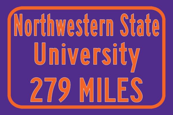 Northwestern State University / Custom College Highway Distance Sign / Northwestern State Demons / Natchitoches Louisiana - Image 3