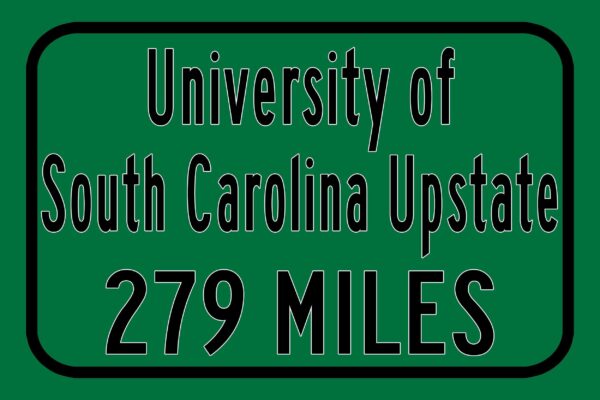 University of South Carolina Upstate / Custom College Highway Distance Sign / University of South Carolina Upstate / USC Upstate Spartans - Image 3