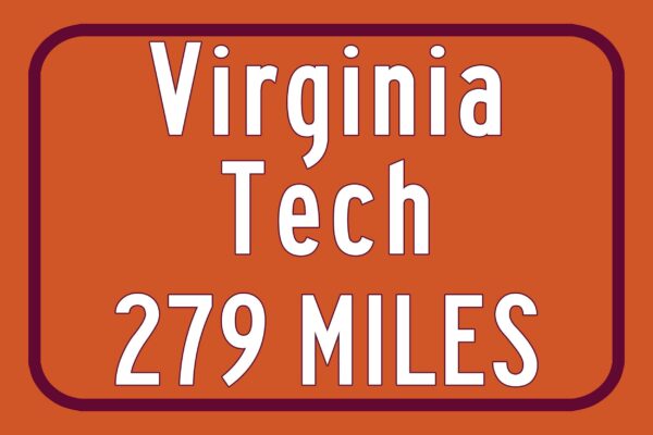 Virginia Tech Custom College Highway Distance sign / Virginia Tech Hokies / Blacksburg / Virginia Tech decor - Image 3