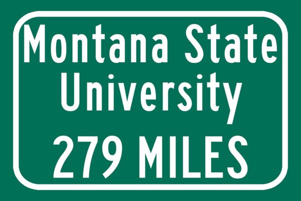 Montana State University / Custom College Highway Distance Sign /Montana State University / Montana State University Bengals / Bozeman MO - Image 2