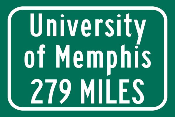 University of Memphis / Custom College Highway Distance Sign /University of Memphis/ Memphis Tigers/ Memphis Tennessee - Image 2