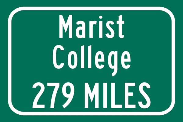 Marist College / Custom College Highway Distance Sign /Marist Red Foxes/ Poughkeepsie New York / - Image 2