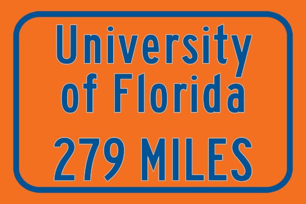 University of Florida Custom College Highway Distance Sign /University of Florida Gators/ Gainesville Florida - Image 3