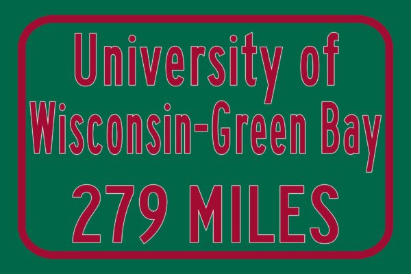 UOW Green Bay / Custom College Highway Distance Sign / UOW Phoenix /  Green Bay Phoenix / - Image 3