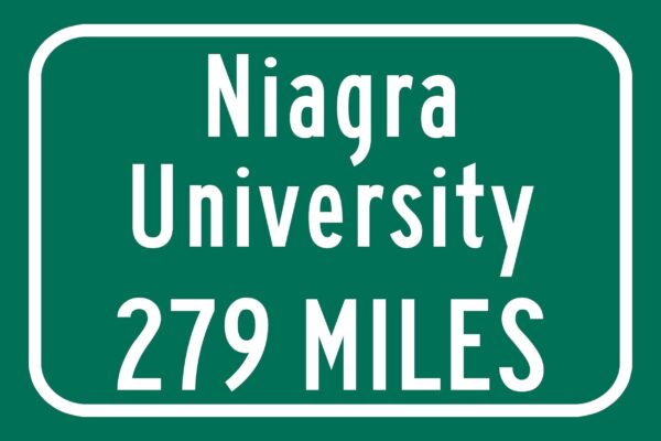Niagara University / Custom College Highway Distance Sign / Niagara Purple Eagles / Niagra New York / - Image 2