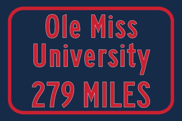 Ole Miss University Custom College Highway Distance Sign /University of Mississippi/ Oxford Mississippi / Ole Miss University - Image 3