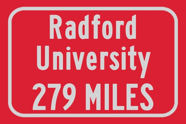 Radford University / Custom College Highway Distance Sign /Radford University  /Radford University / Radford University - Image 3