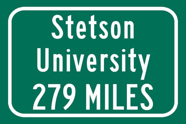 Stetson University / Custom College Highway Distance Sign /Stetson University /Stetson University Hatters / DeLand Florida/ - Image 2
