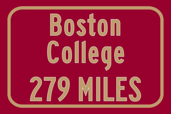 Boston College Custom College Highway Distance Sign /Boston College Eagles / Boston Sign/ Boston College Wall art/ Boston College Eagles - Image 3