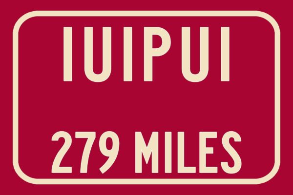 IUPUI / Custom College Highway Distance Sign / IUPUI Jaguars / Indianapolis Indiana / - Image 3