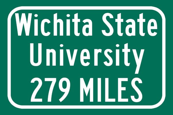 Wichita State University / Custom College Highway Distance Sign / Wichita State University / Wichita State University Shockers/ Kansas - Image 2