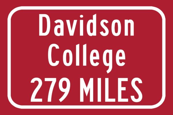 Davidson College / Custom College Highway Distance Sign / Davidson College / Davidson Wildcats / Davidson North Carolina - Image 3