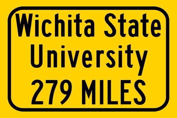 Wichita State University / Custom College Highway Distance Sign / Wichita State University / Wichita State University Shockers/ Kansas - Image 3