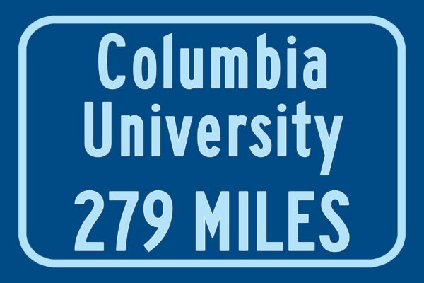 Columbia University / Custom College Highway Distance Sign /Columbia University /  New york New york / Columbia Lions - Image 3