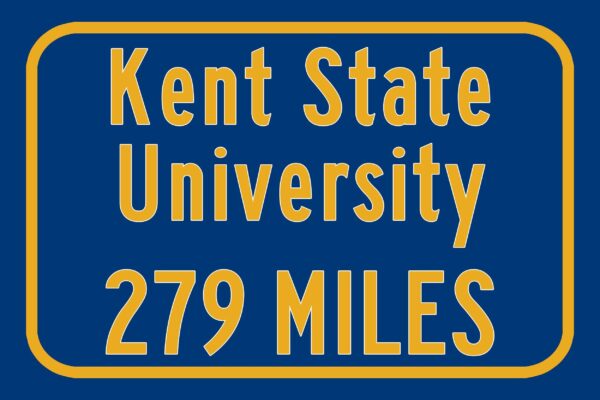 Kent State University / Custom College Highway Distance Sign / Kent State Golden Flashes / Kent Ohio / - Image 3