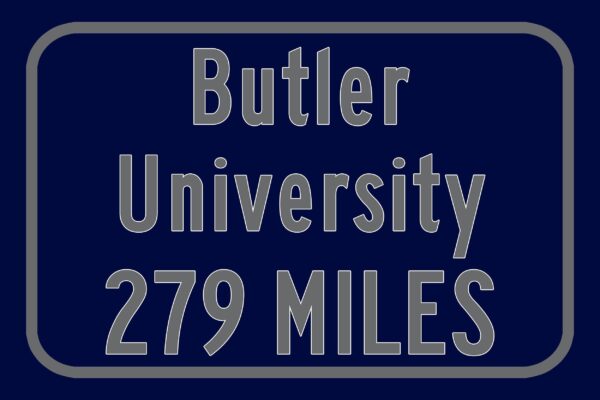 Butler University / Custom College Highway Distance Sign /Butler University /Butler University Bulldogs  / Indianapolis Indiana/ - Image 3