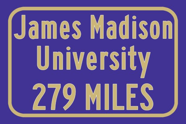 James Madison University / Custom College Highway Distance Sign / James Madison Dukes / Harrisonburg Virginia / - Image 3