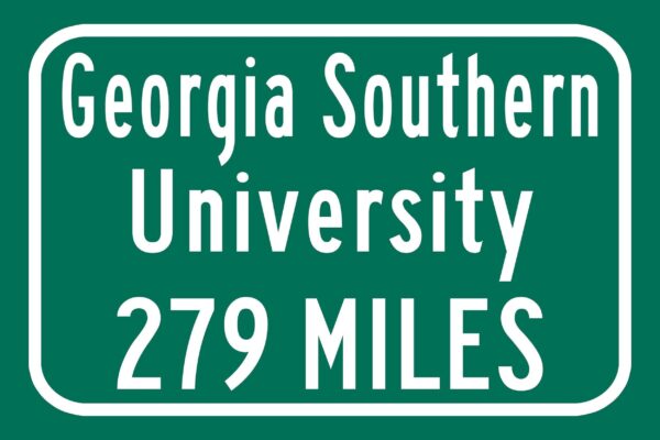 Georgia Southern University / Custom College Highway Distance Sign / Georgia Southern Eagles / Statesboro Georgia - Image 2