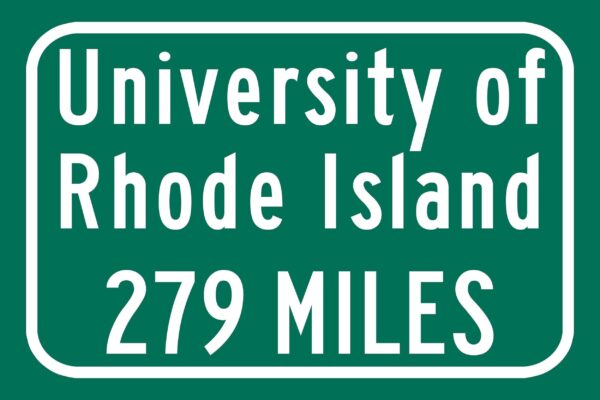 University of Rhode Island / Custom College Highway Distance Sign / University of Rhode Island /University of Rhode Island Rams/ - Image 2