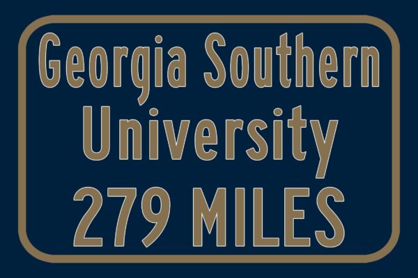 Georgia Southern University / Custom College Highway Distance Sign / Georgia Southern Eagles / Statesboro Georgia - Image 3