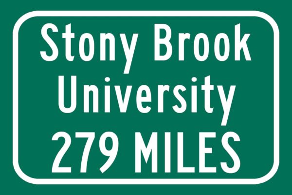 Stony Brook University / Custom College Highway Distance Sign / Stony Brook University / Stony Brook University Seawolves/ Stony Brook NY - Image 2