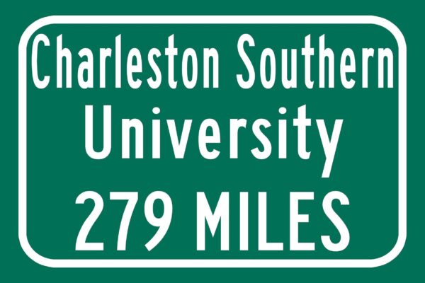 Charleston Southern University / Custom College Highway Distance Sign / Charleston Southern University / Charleston Southern University Bucs - Image 2