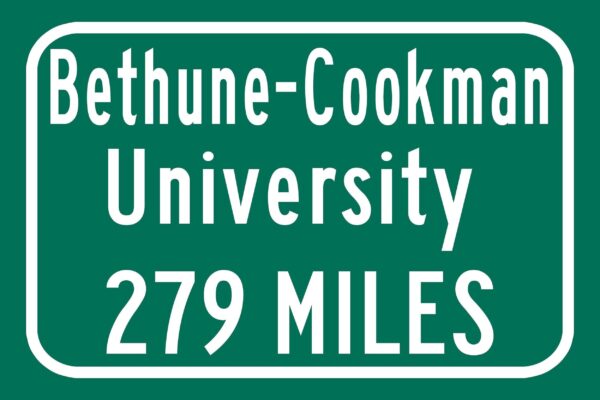 Bethune-Cookman University / Custom College Highway Distance Sign / Bethune-Cookman Wildcats / Daytona Beach Florida / - Image 2