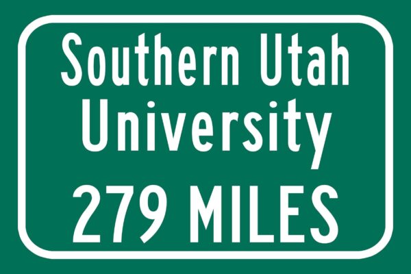 Southern Utah University / Custom College Highway Distance Sign /Southern Utah University  / Southern Utah University Cedar City Utah / - Image 2