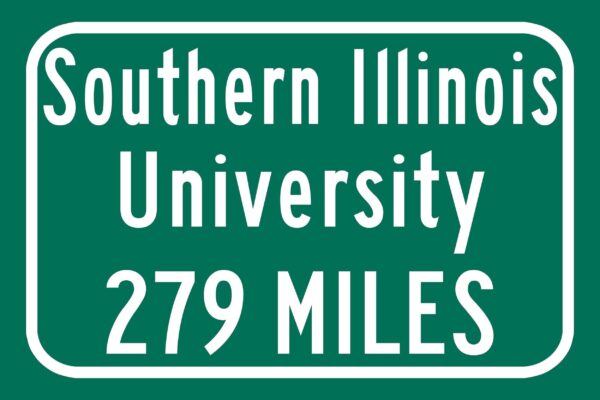 Southern Illinois University / Custom College Highway Distance Sign / Southern Illinois Salukis / Carbondale Illinois / - Image 2