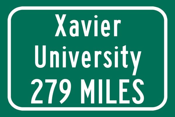 Xavier University  / Custom College Highway Distance Sign /Xavier University /Xavier University Musketeers / Cincinnati Ohio / - Image 2