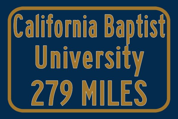 California Baptist University / Custom College Highway Distance Sign /California Baptist Lancers / Riverside California - Image 3