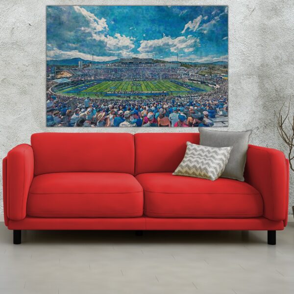 Canvas-Print of Falcon Stadium, United States Air Force Academy , Watercolor Digital Sketch Print Canvas Print, Air Force Academy Colorado - Image 2